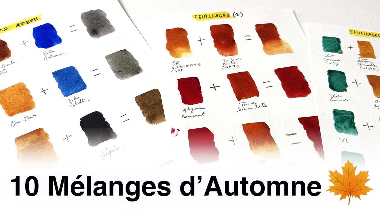 10 mélanges pour peindre l'automne à l'aquarelle