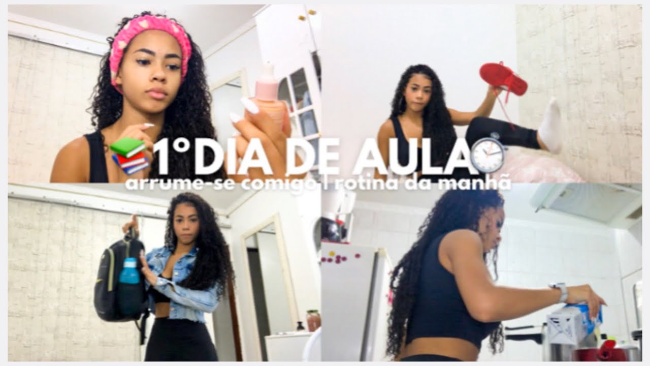 ARRUMA-SE COMIGO PARA O 1º DIA DE AULA + rotina da manhã 📚✨