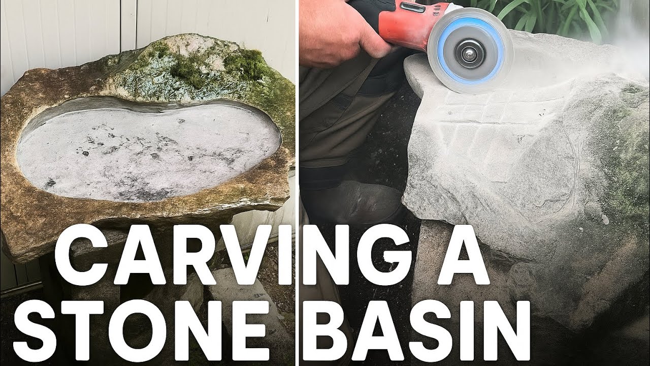 Transforming a Natural Rock into a Bonsai Pot