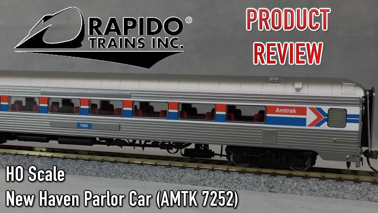 HO Scale New Haven Amtrak Parlor Car Rapido Product Review