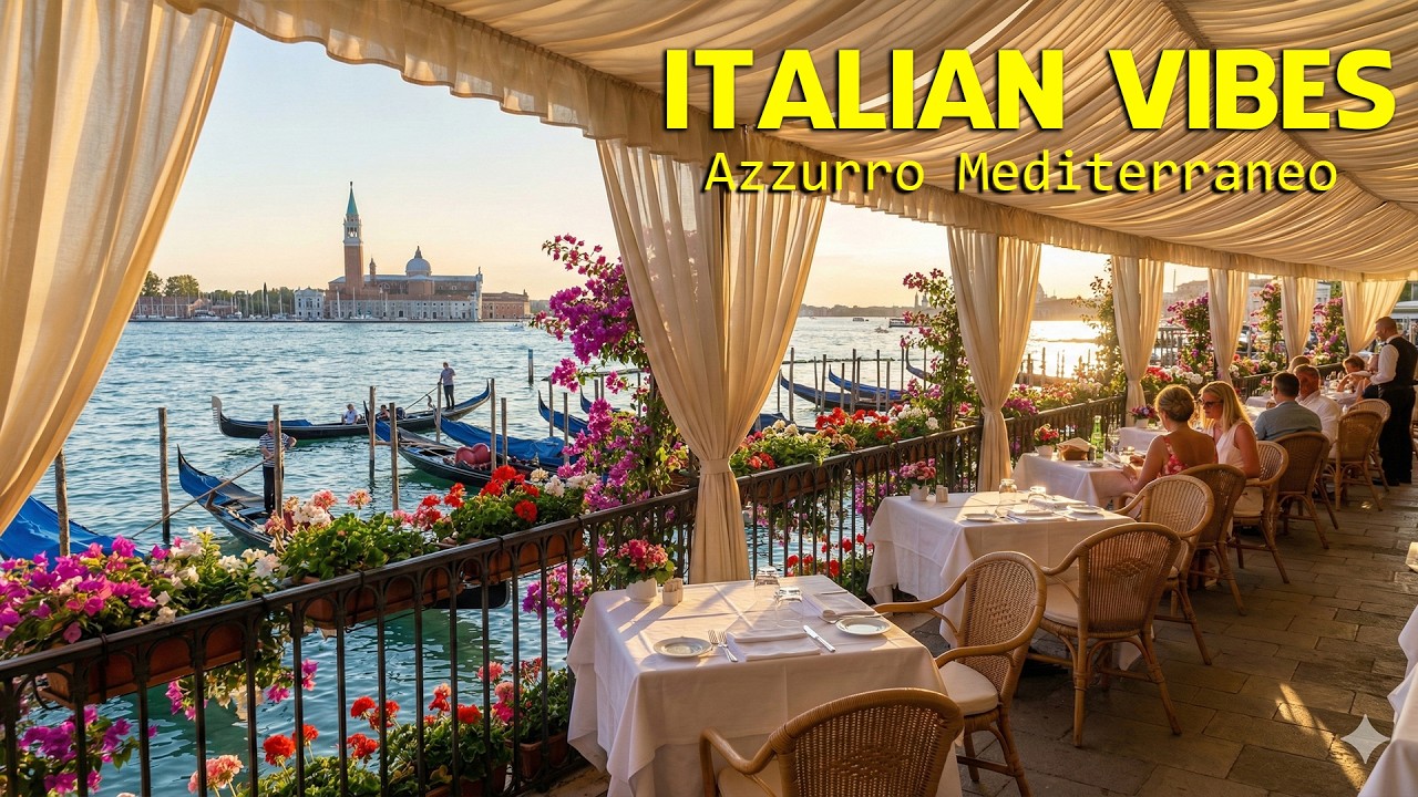 🎶 Italian Vibes & Mediterranean Music 🎶 1+ Hours Scenic Amalfi Coast & Lake Como Dreamy 4K