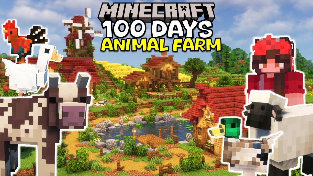 I survived 100 days building a Cozy Animal Farm