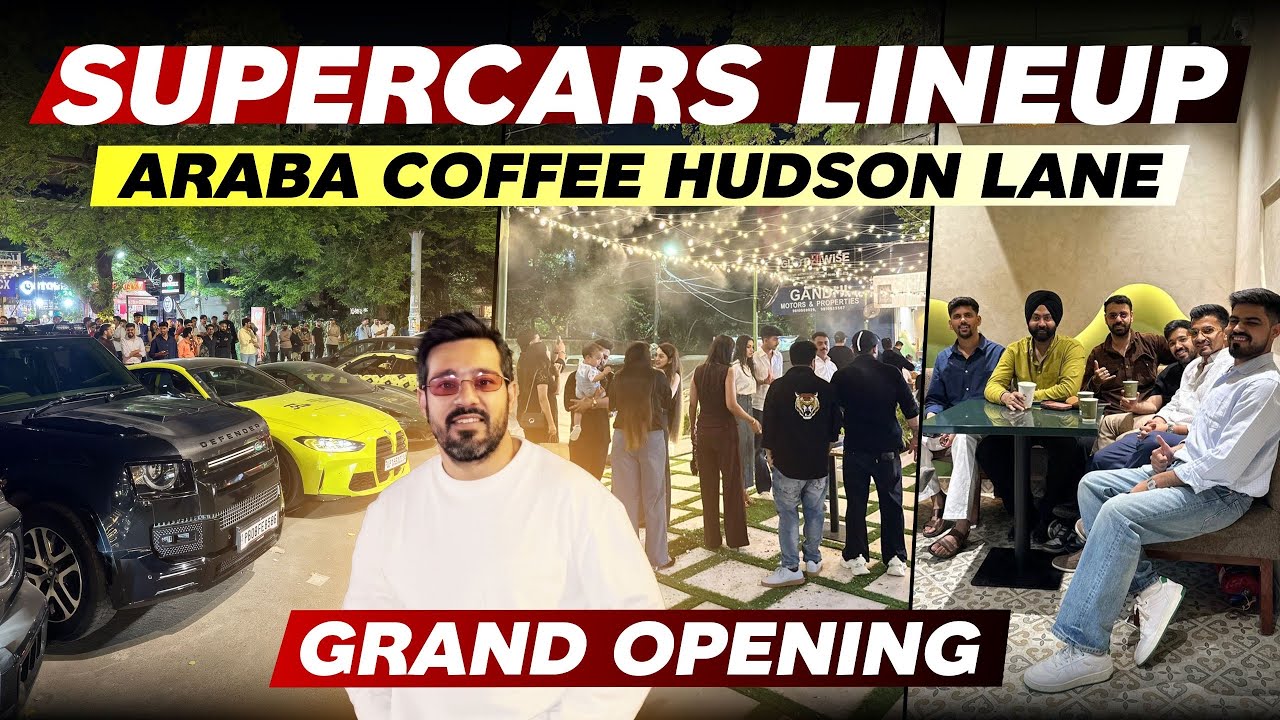 Supercars Lineup Araba Coffee Hudson Lane 😍| Grand opening 🔥
