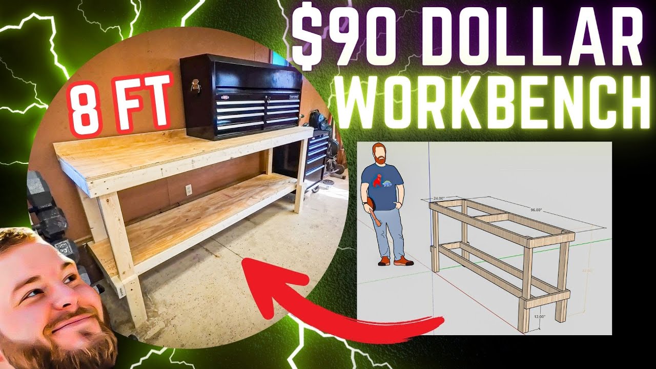 How to Build a Workbench for UNDER 90 DOLLARS! #workbench #diy