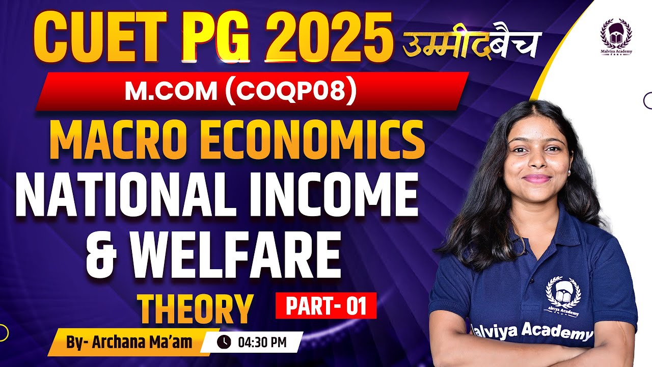 CUET PG 2025 M. Com(COQP08)| Micro Economics : National income & Welfare - Theory  | UMMEED BATCH