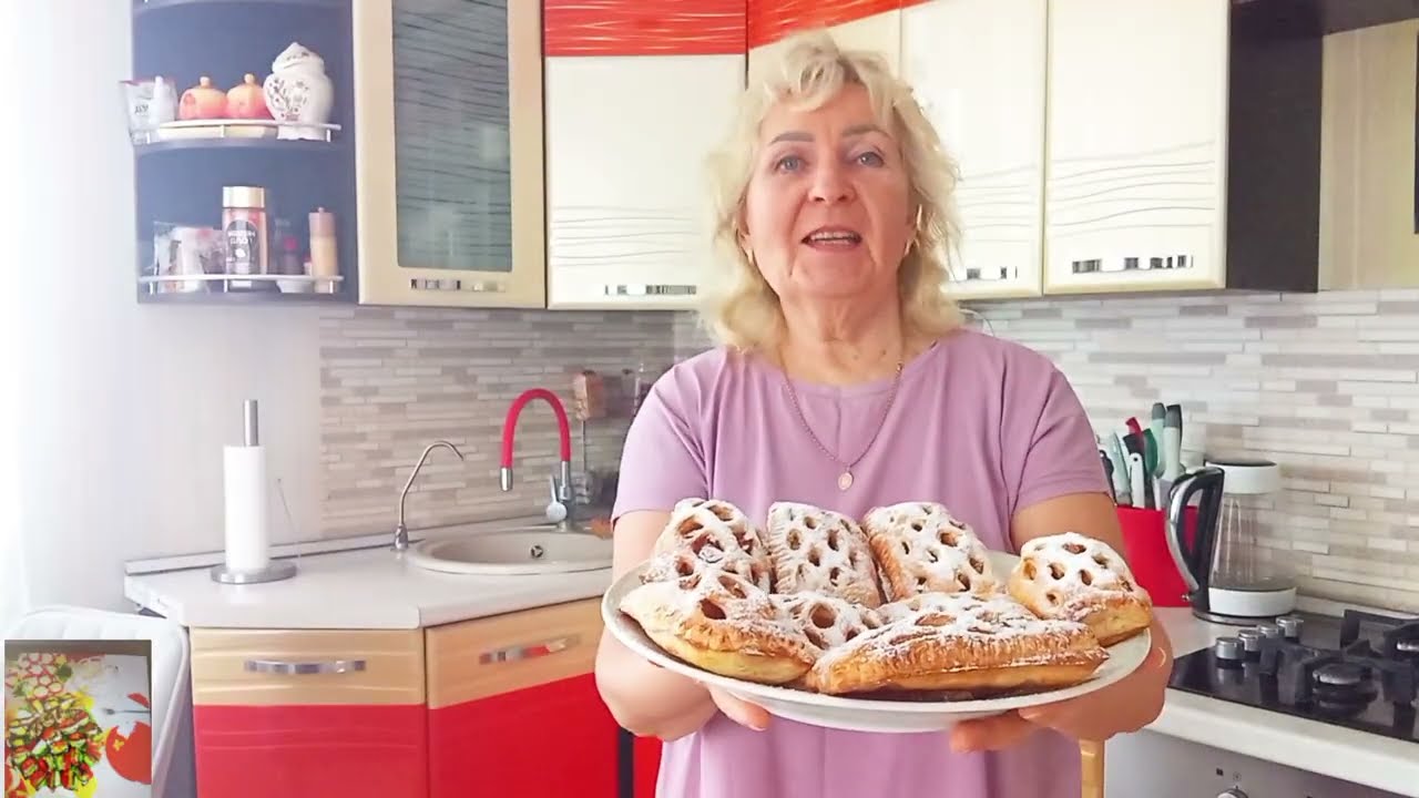 Слойки с яблоками 🍎 и корицей из готового слоёного бездрожжевого теста 