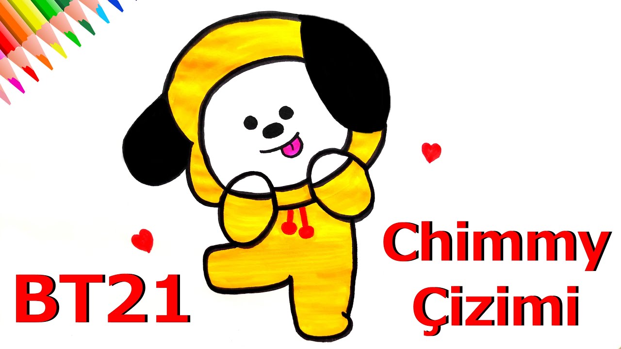 BT21 Karakterlerinden Chimmy Çizimi - BT21 Çizimleri - BTS Çizimleri - BTS Jimin Persona