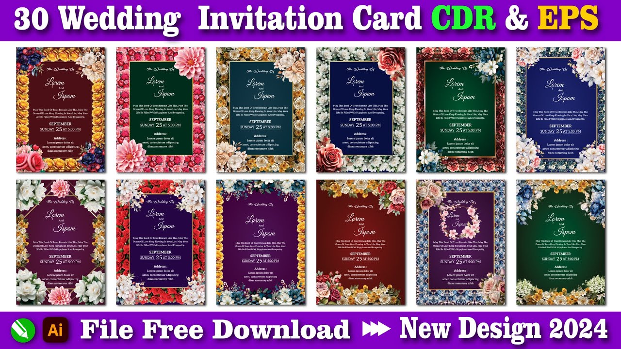 Wedding Invitation Card cdr File Free Download | Wedding Card cdr Free Download #shanitechguide