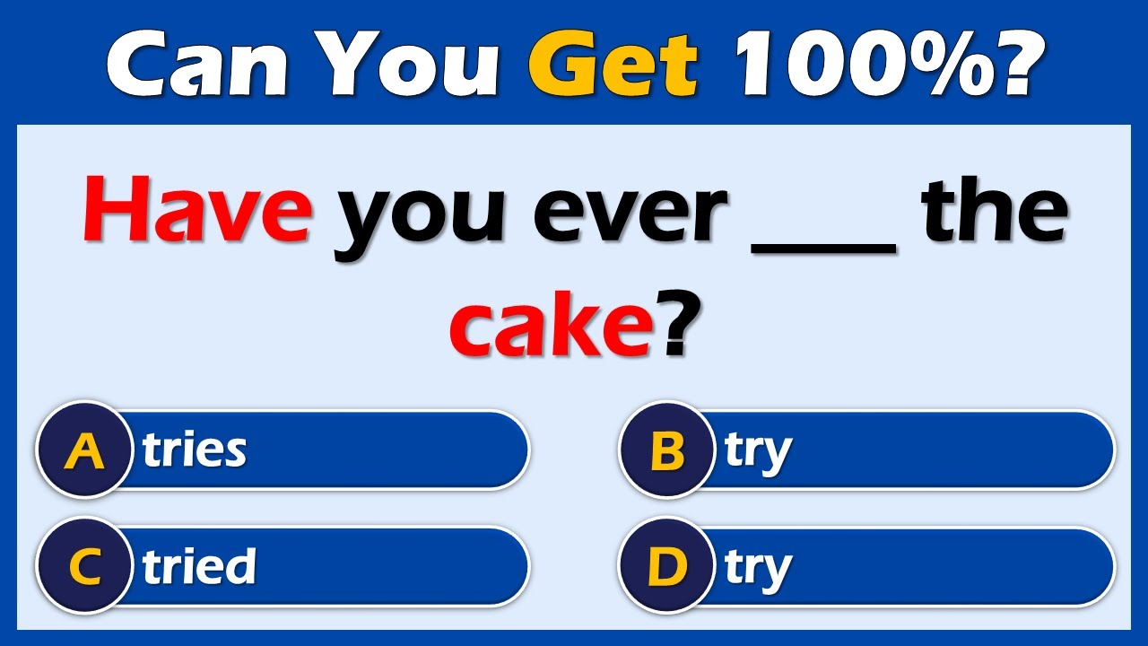 Present Perfect Quiz | Test And Quiz Institution | Part 28