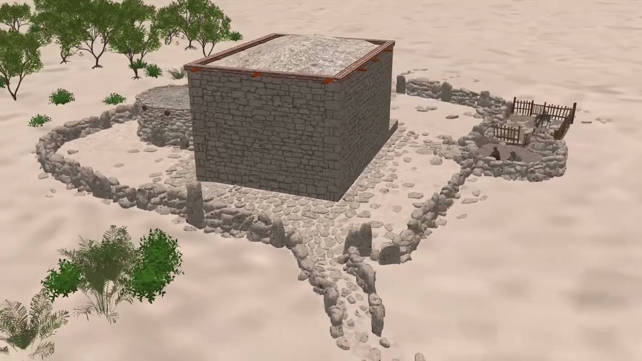 Restitution 3D du sanctuaire de Wādī Maṭār-2C, Farasān