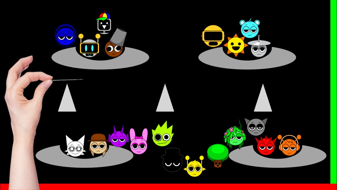 Incredibox Sprunki Marble Race in Algodoo │ Race 47.