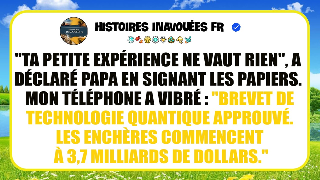Pendant Le Dîner, Mon Père A Dit :« Nous Vendons Ta Recherche » Aujourd’hui, Elle Vaut 3,7 Milliards