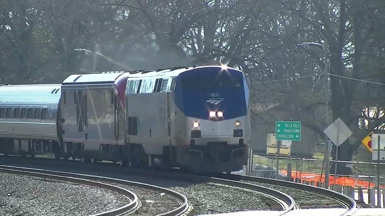 The Amtrak Crescent #19 With 163 Leading & Cool Crew! Temple, GA 02-16-2026©