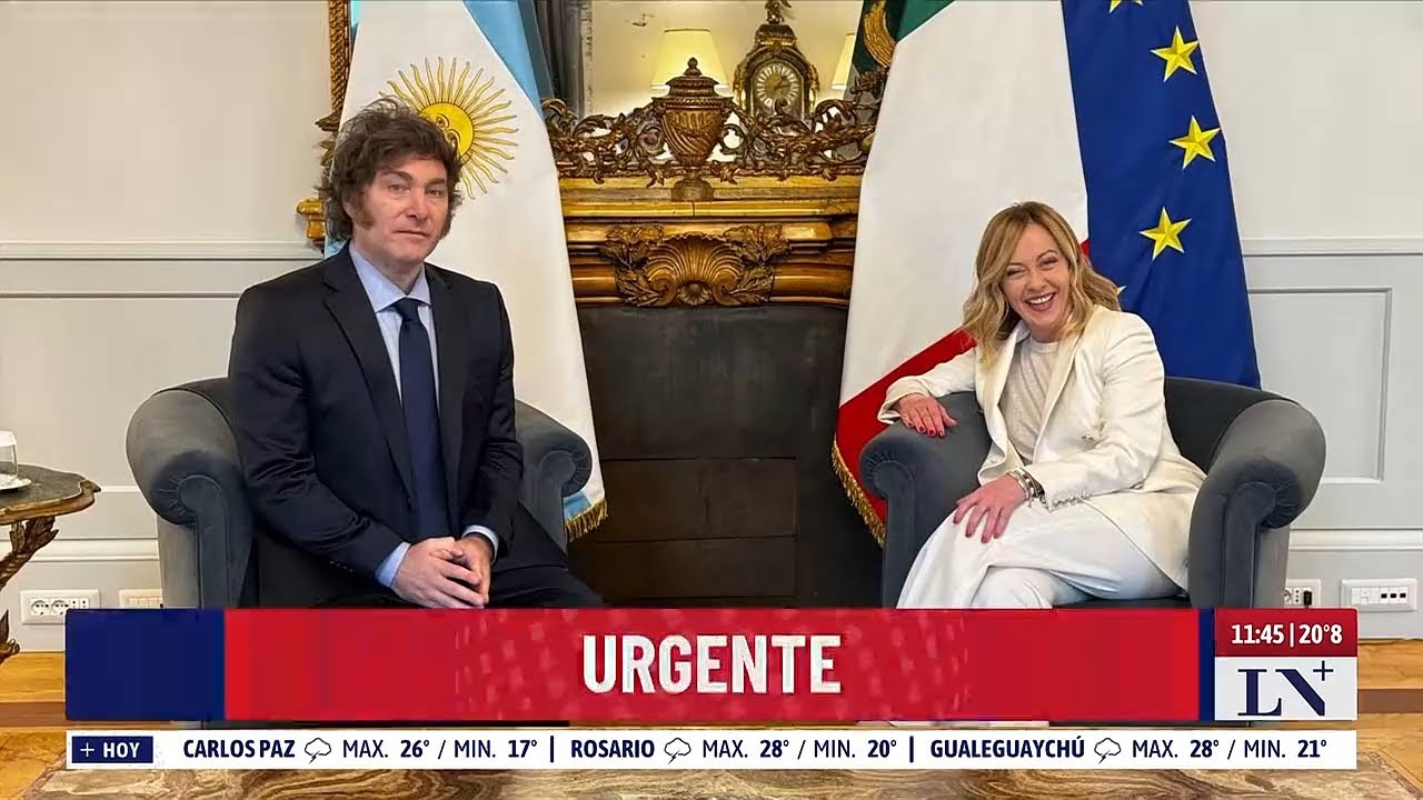 Javier Milei se reúne con Giorgia Meloni