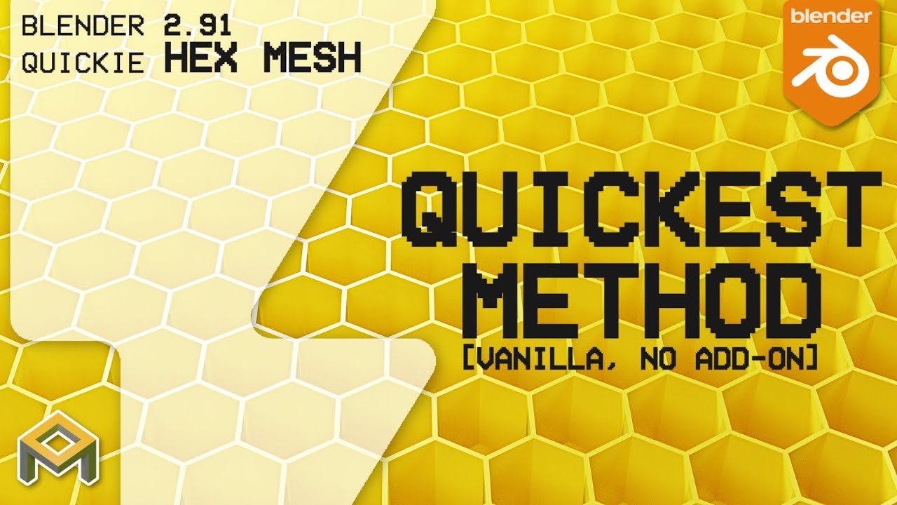 QUICKIE | Modeling an Hexagonal Grid Mesh in #b3d | TUTORIAL | REUPLOAD