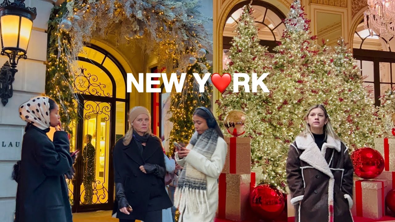 [4K]🇺🇸NYC Walk🗽Christmas in New York City🎄✨Festive Holiday Lights in Manhattan | Nov 2024