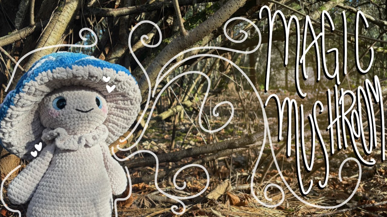 Crocheting A GIANT Mushroom | Pattern by Critter Stitch | Crochet with me vlog | SawyersWackyArt