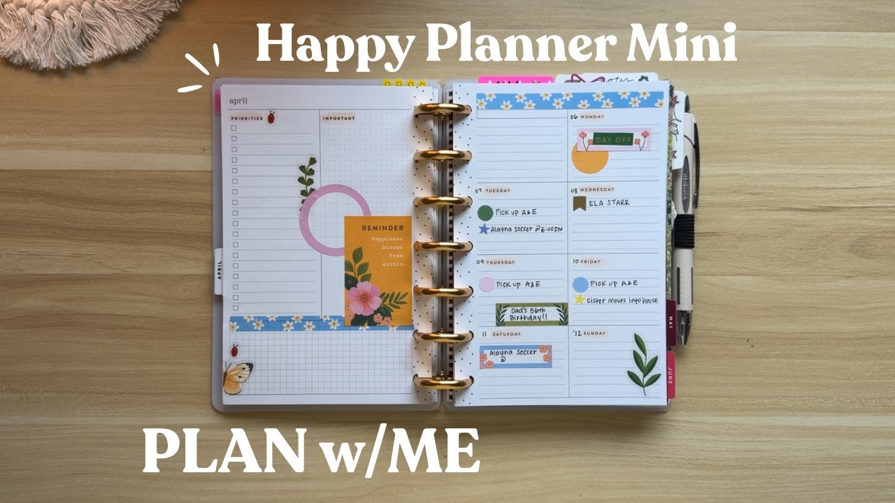 Уютные настольные ежедневники // Мини-планер Happy Planner со мной и весенняя распаковка!