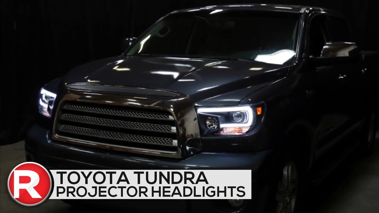 Toyota Tundra Projector Headlights (2007-2013) Spec-D LED DRL Headlights - DIY How To Install