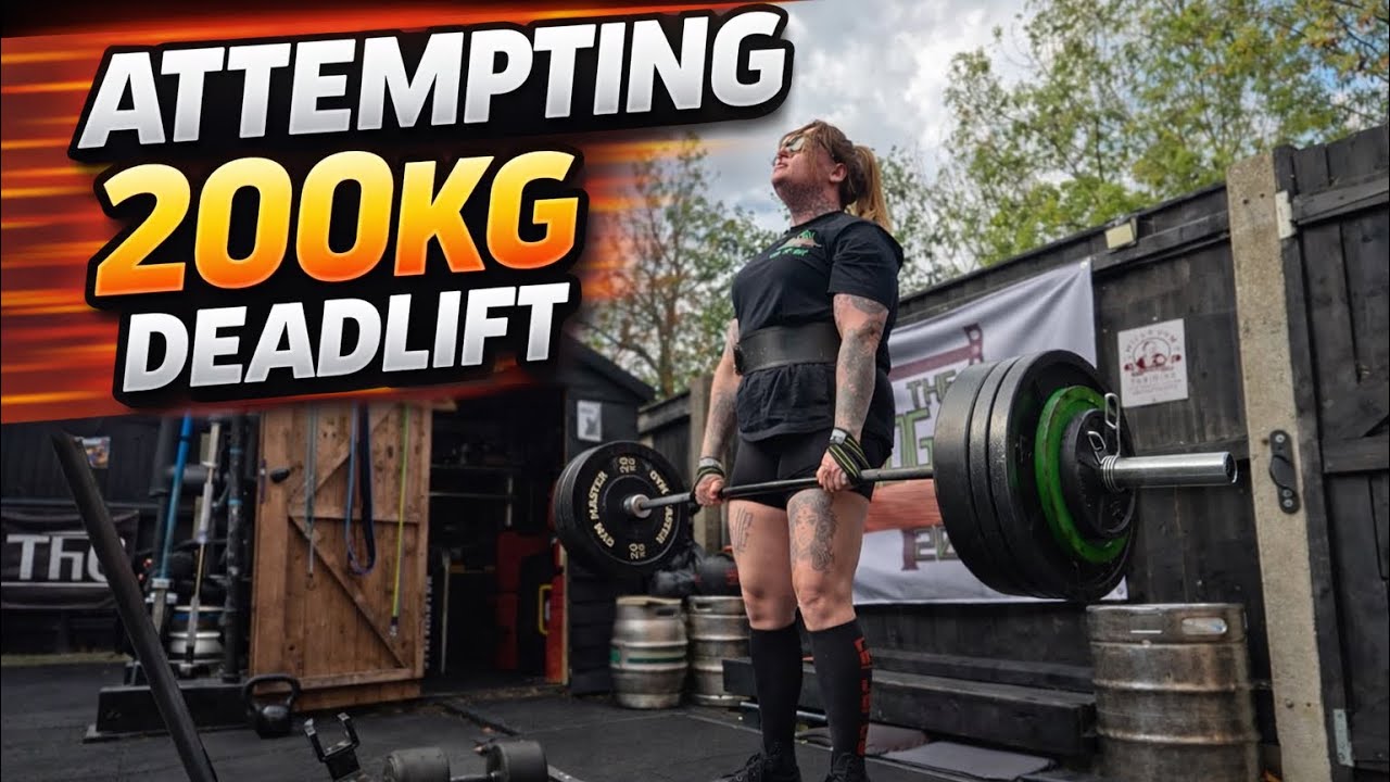 Attempting the 200kg DEADLIFT | Strongman events session | Axle press