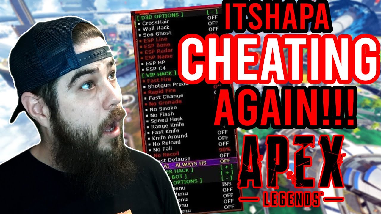 ITSHAPA CHEATING again while streaming Apex Legends ?!?! Wallhacks 2D Radar Second Monitor Hacks