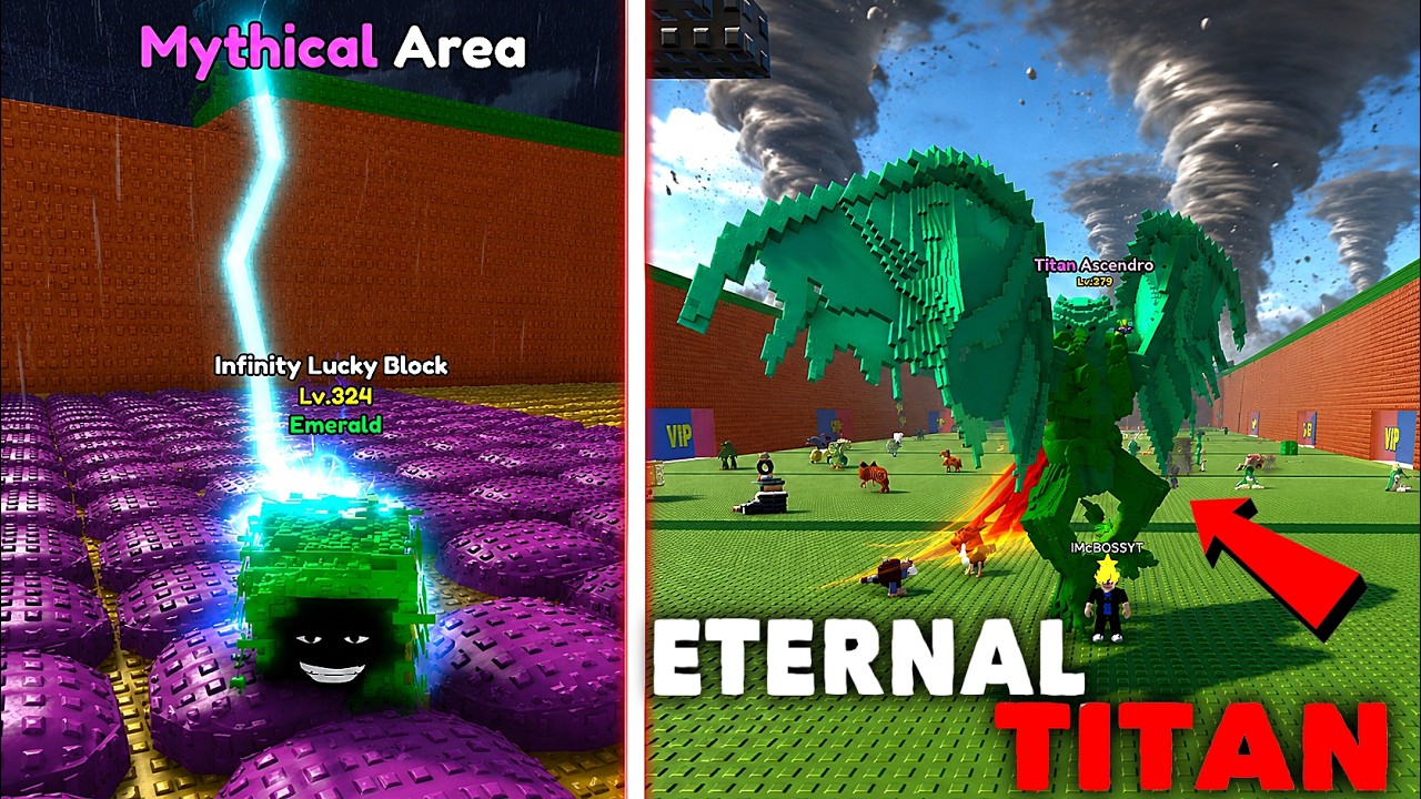 Новый ETERNAL ASCENDRO достигает размера титана во время события с админ-абьюзом в Escape Tsunami...