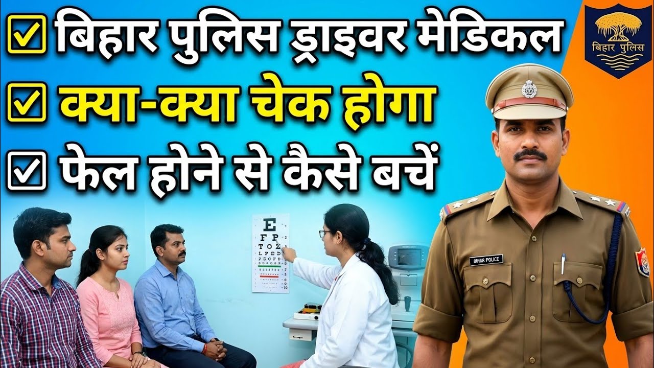 मेडिकल टेस्ट में क्या होता है ! #biharpolicedriver 