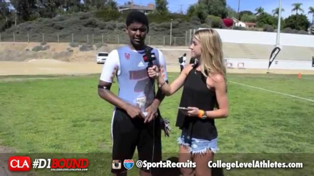 Keyshawn Johnson Jr. Interview: Pylon 7v7 Los Angeles #D1Bound Alexa Shaw - CollegeLevelAthletes.com