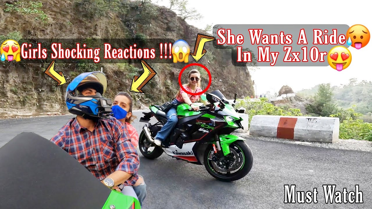 Sister Shocking Reactions & Girls Wants A Ride In My Zx10r & She Wants To Rev My Zx10r Loud Exhaust