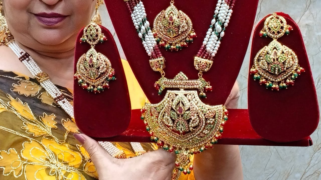 925 sterling silver jadau set by designer and manufacturer @Ainas creations jewellers 6239606573