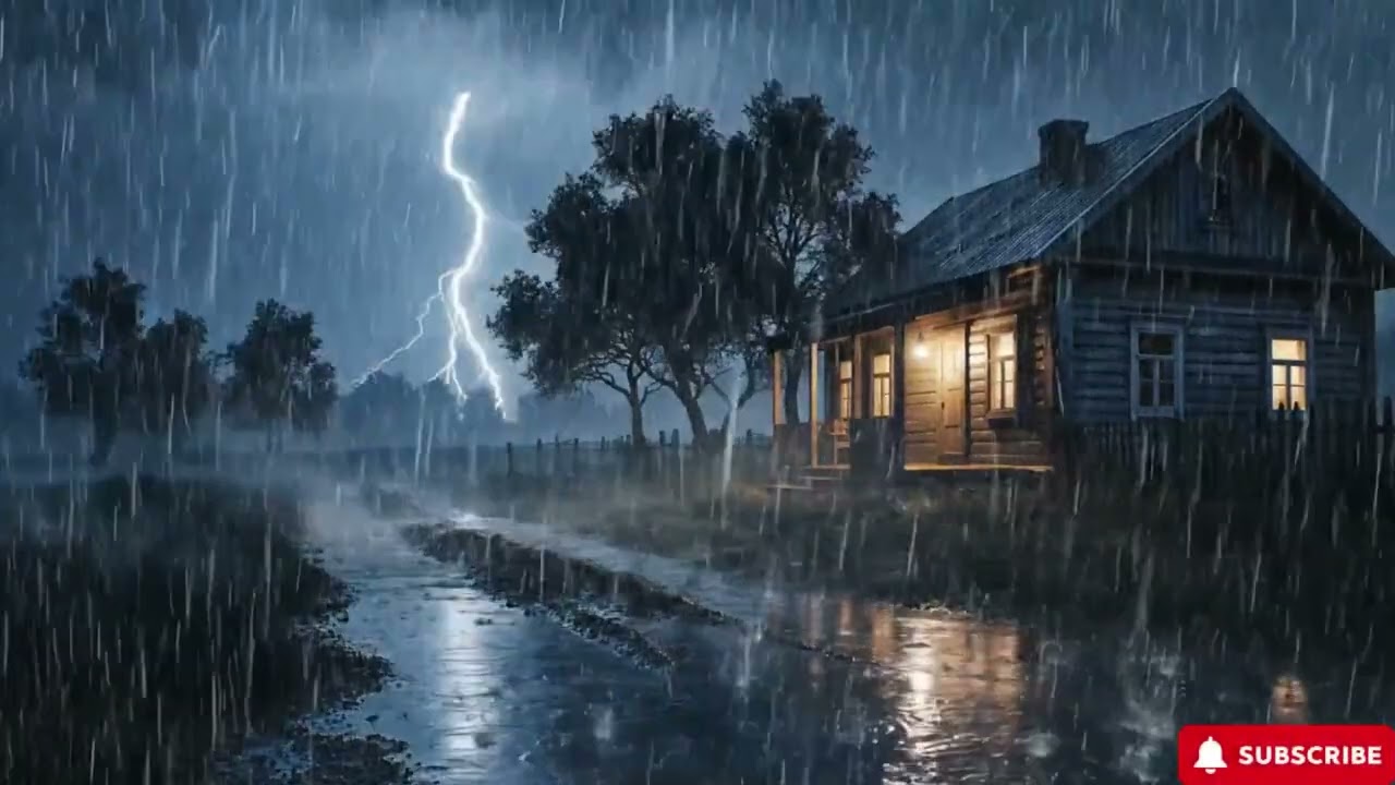 Heavy Rain and Thunderstorm Sounds for Sleep | Relaxing Rain on Window at Night