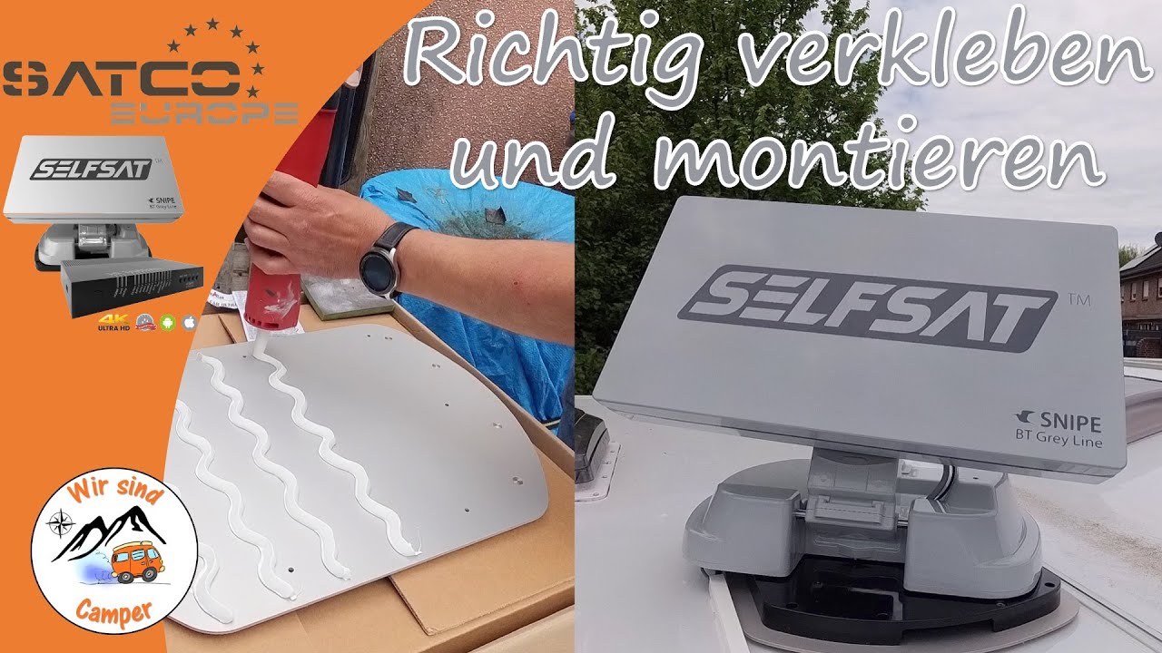 Wohnmobil bekommt die Snipe Grey Line von Selfsat Satco