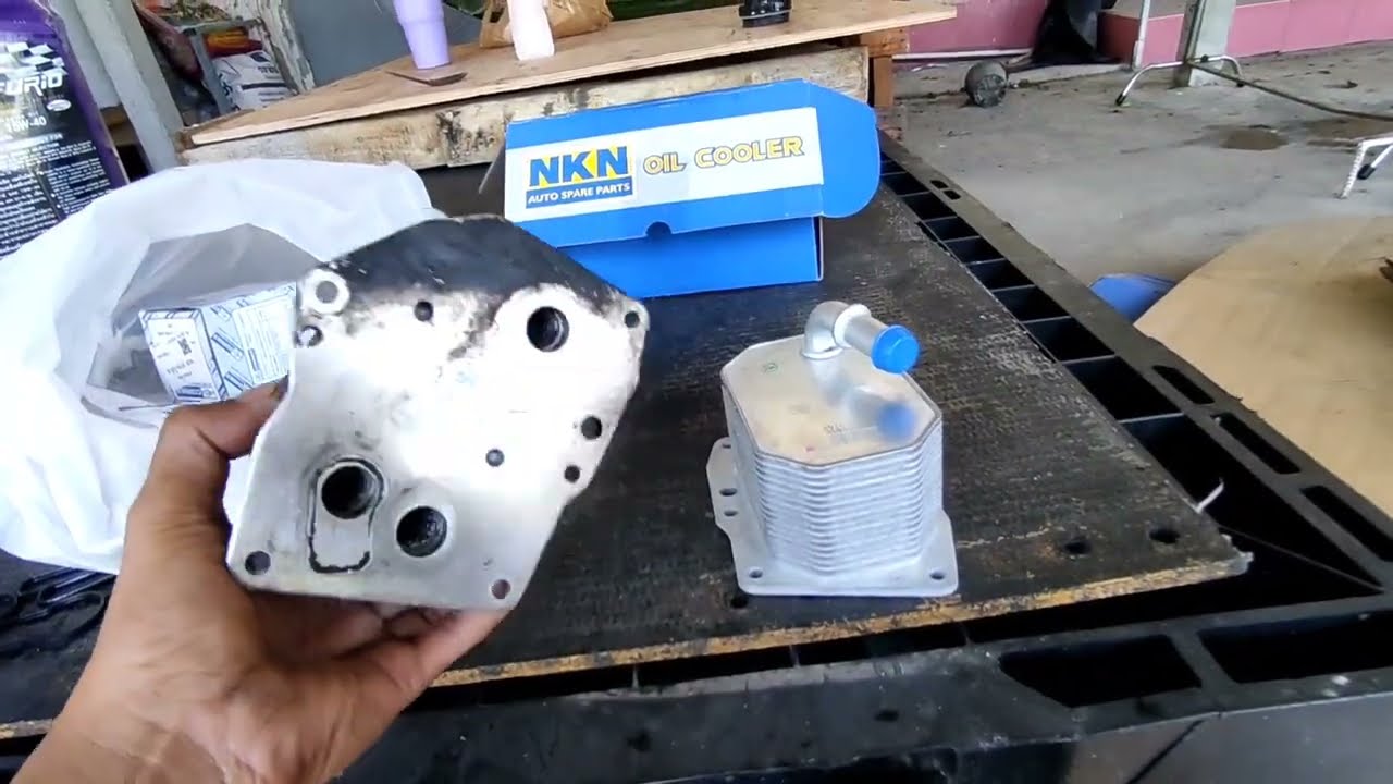 เปลี่ยนออยน้ำมันเครื่องoil cooler mazda BT 50 PRO เปลี่ยนด้วยตัวเอง EP1