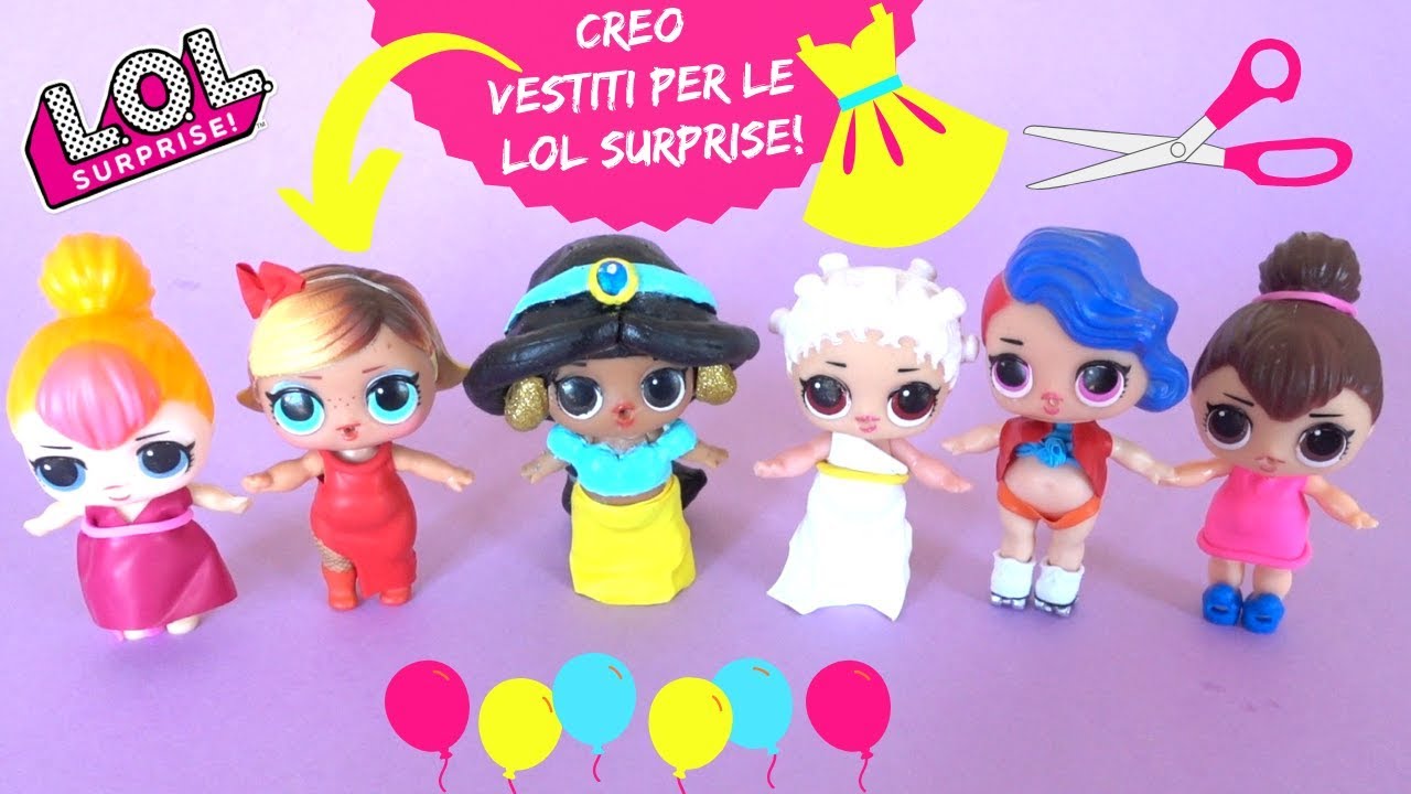 FACCIO I VESTITI PER LE LOL SURPRISE CON UN PALLONCINO! *diy lol dresses*