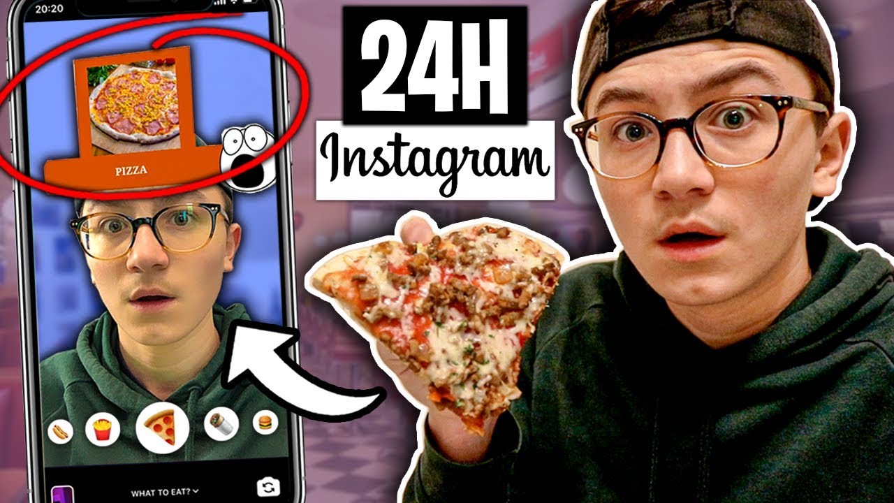 JE MANGE CE QUE LES FILTRES INSTAGRAM DÉCIDENT POUR MOI PENDANT 24H ! 🍕