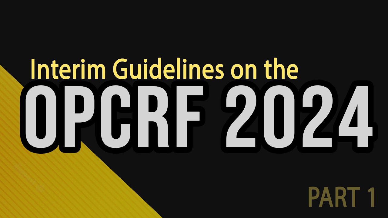 Interim Guidelines on the OPCRF FY 2024 | Part 1