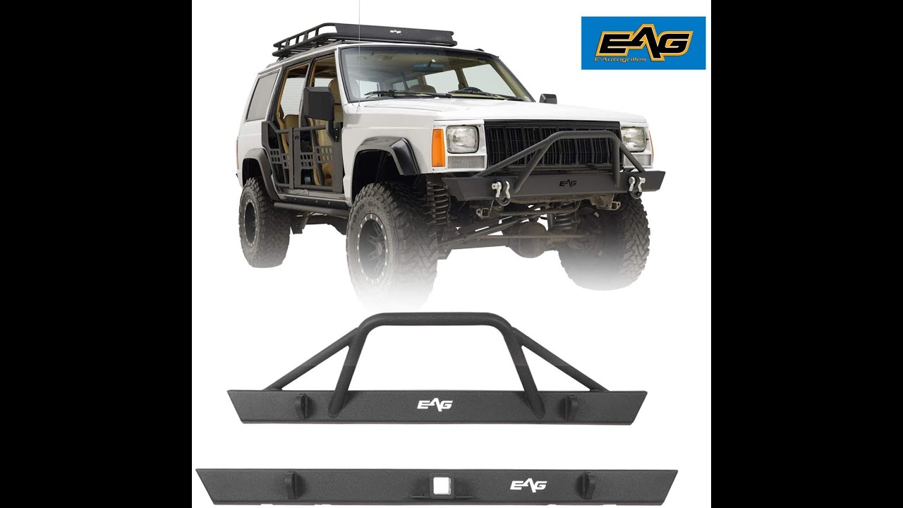 (DIY) EAG Tube Half Door JEEP Cherokee XJ install and review on C-HEEP Jerokee