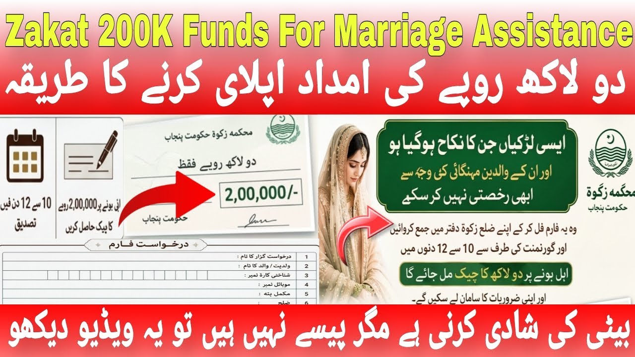 Cm Punjab Free Marriage Assistance Funds Apply Online 2026 | Free Marriage Funds from Government 
