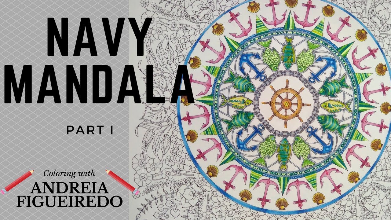 Navy Mandala - PART I - Lost Ocean | Oceano Perdido - Johanna Basford