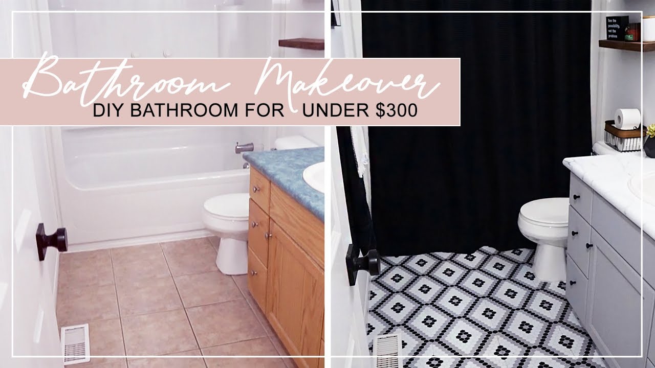 DIY Bathroom Makeover Under $300! || Bathroom Transformation Pt. 2