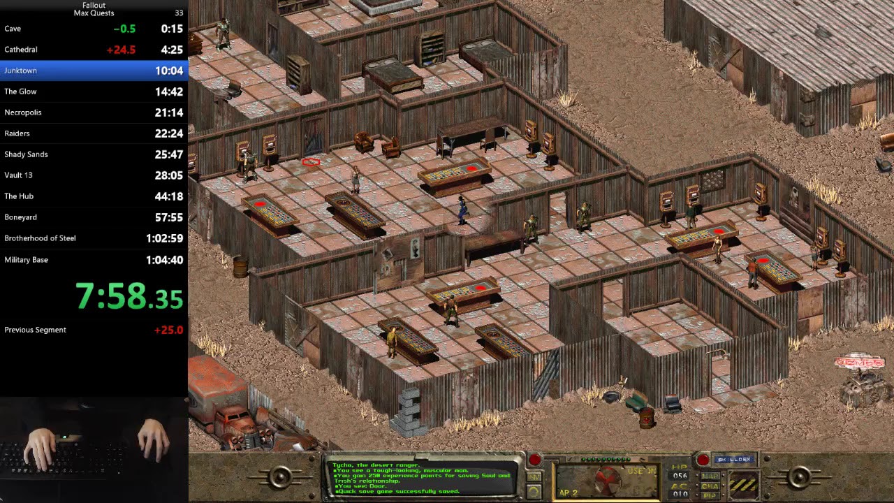Fallout Max Quests Speedrun in 1:01.17 (Former World Record)