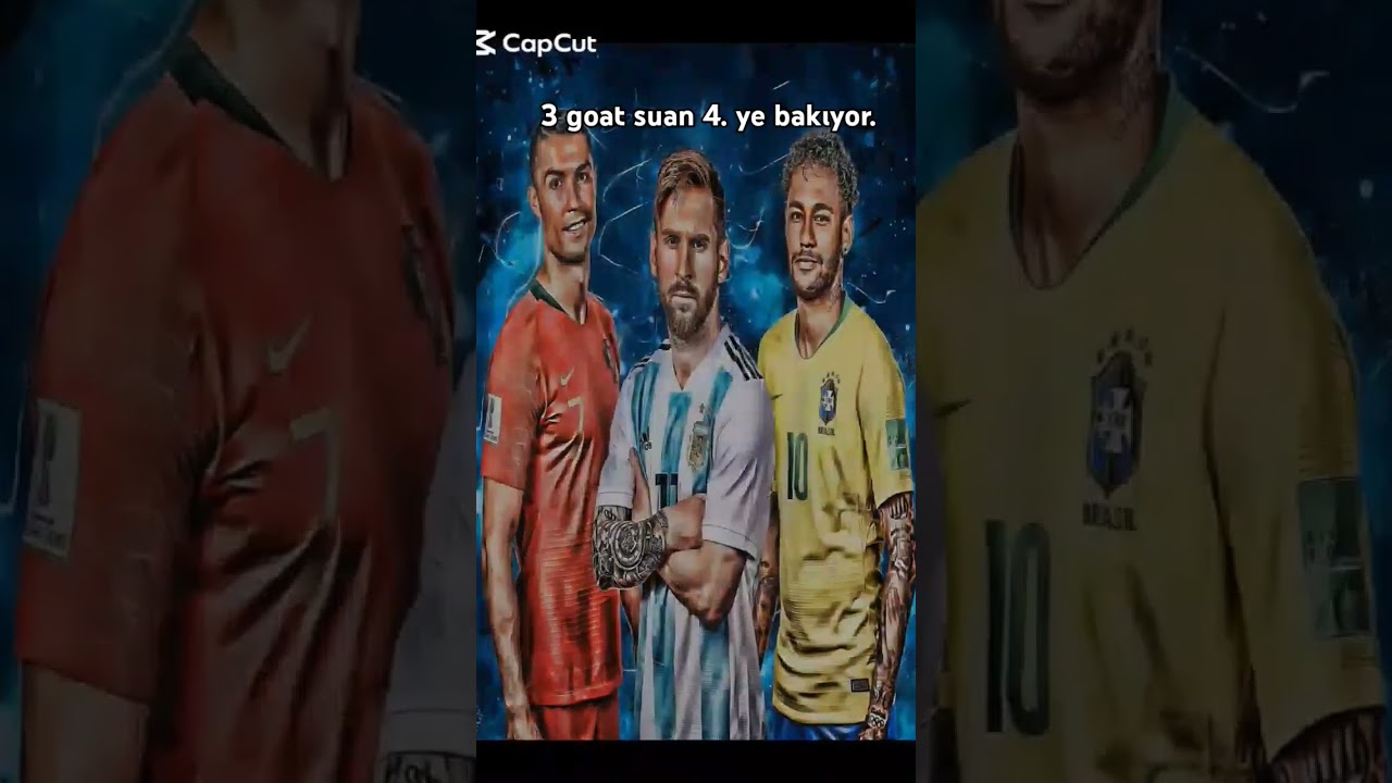 3 goat suan 4. Goat a bakıyor. #football #cr7 #cr7football #messi #messiskills #neymarjr #keşfet