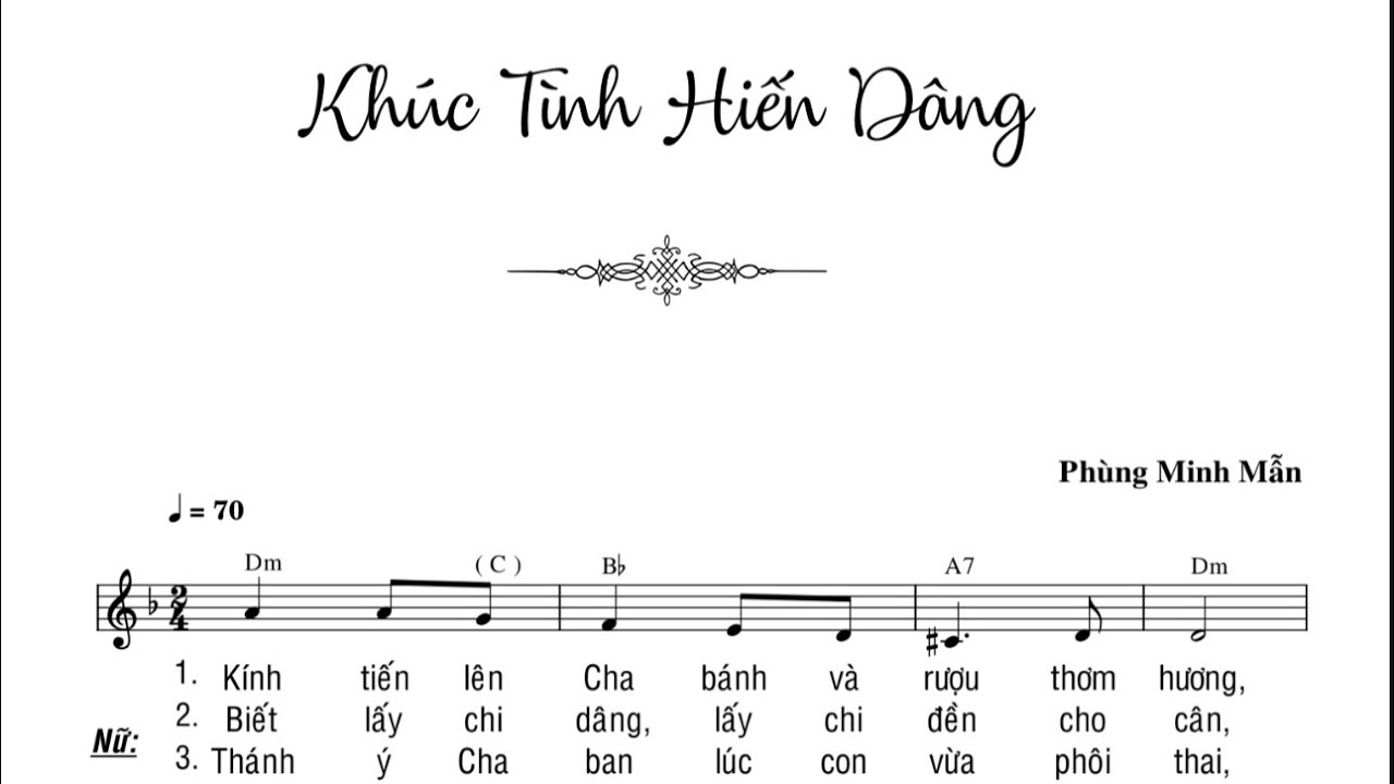 KHÚC TÌNH HIẾN DÂNG - PHÙNG MINH MẪN - Trình bày Thanh Vân