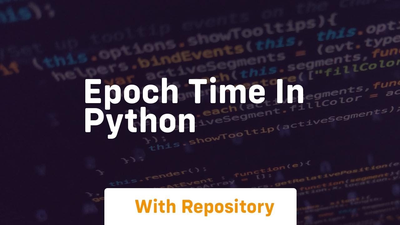 epoch time in python
