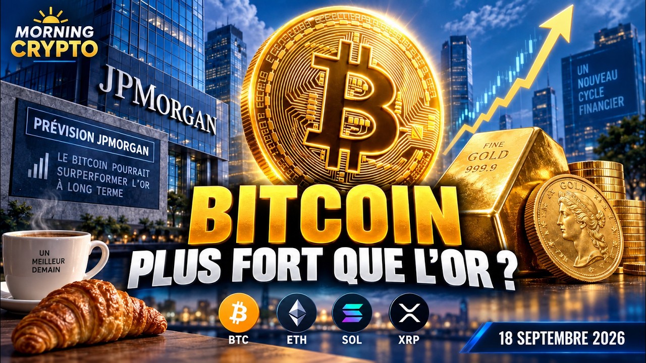 🚨 18 SEP. 2026 ☀️☕️🥐 Le BITCOIN pourrait surperformer l'OR d'apr&egrave;s JP Morgan &agrave; une condition