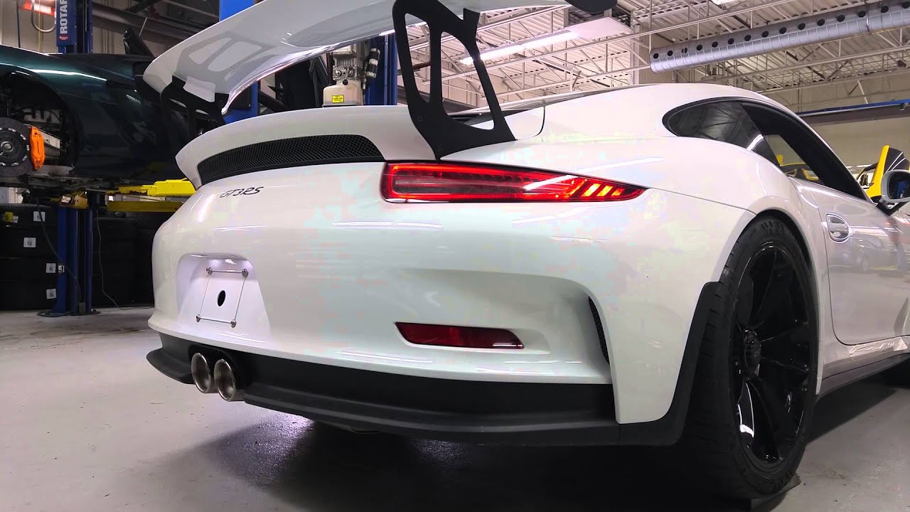 Akrapovic exhaust on a 911 Porsche GT3 RS