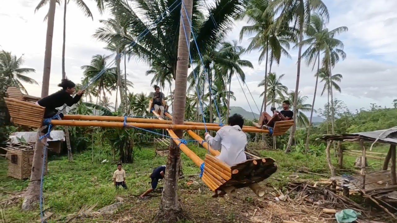 pinasakay ko sila Mama saking DIY EXTREME TOWER 😅😅😅