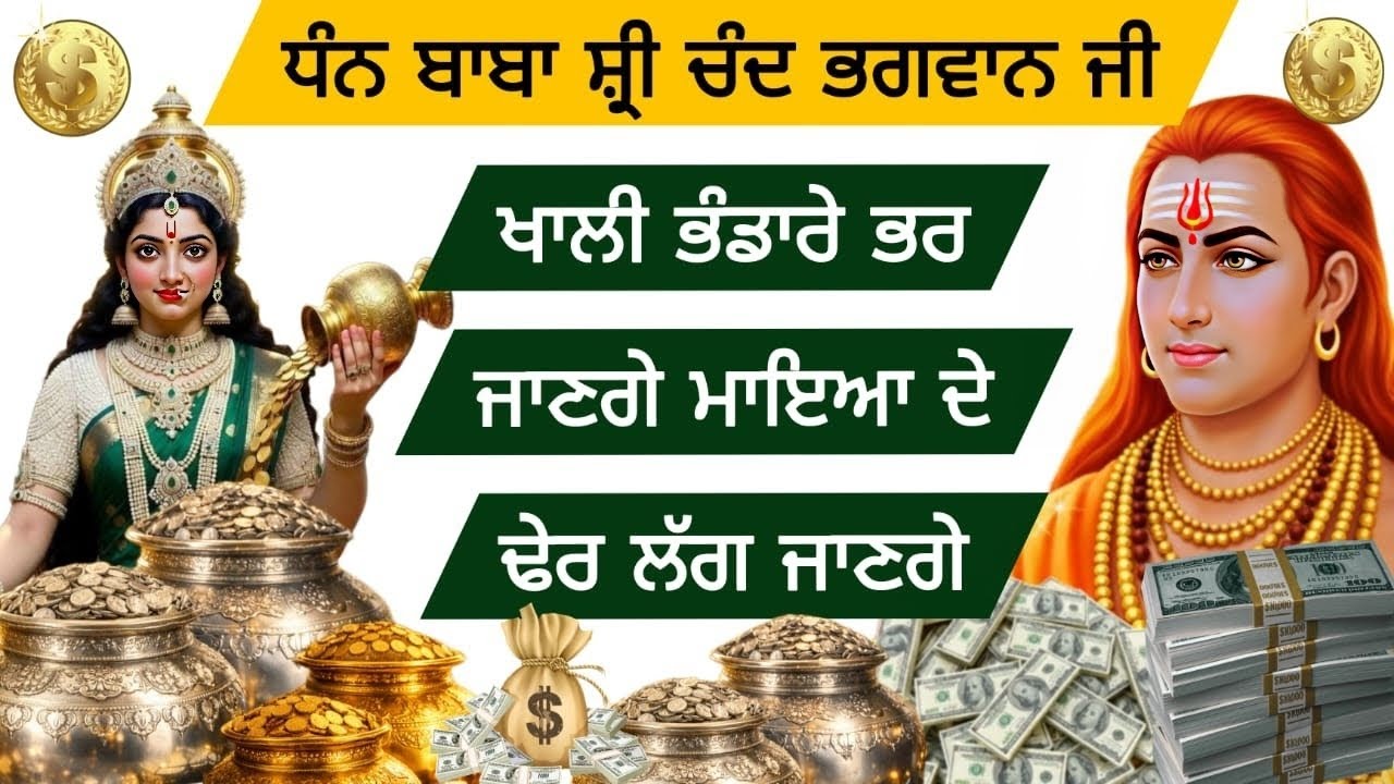 ਧੰਨ ਬਾਬਾ ਸ਼੍ਰੀ ਚੰਦ ਭਗਵਾਨ ਜੀਖਾਲੀ ਭੰਡਾਰੇ ਭਰਜਾਣਗੇ ਮਾਇਆ ਦੇਢੇਰ ਲੱਗ ਜਾਣਗੇ