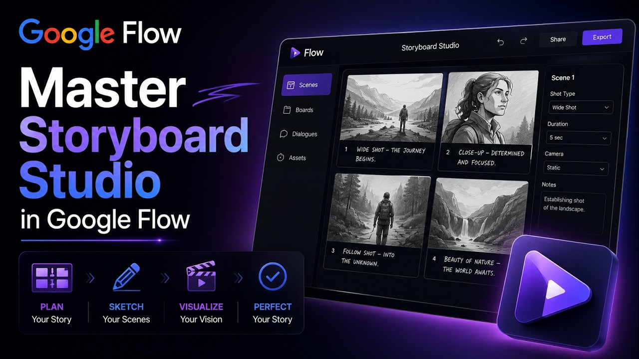 Осваиваем Storyboard Studio в Google Flow AI | Google Flow Storyboard Studio (Полное руководство ...
