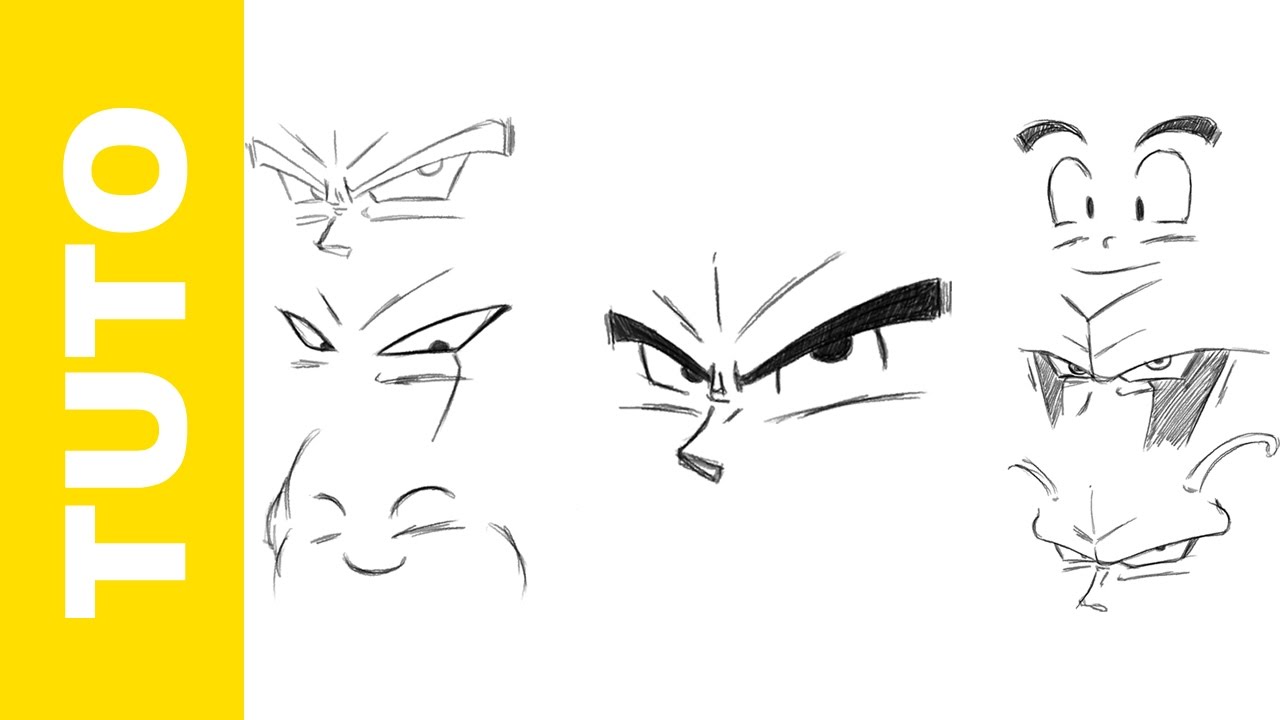 Comment dessiner les Yeux Dragon Ball Z facilement